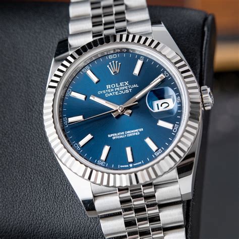 rolex datejust 41mm jubilee bracelet steel|rolex datejust 41mm blue dial.